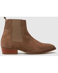 schuh - Dennis Suede Western Boots - Lyst