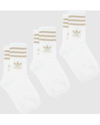 adidas - Originals Mid Crew Sock 3 Pack - Lyst