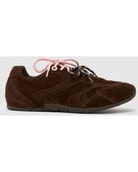 schuh - Mindy Suede Lace Up Trainers - Lyst