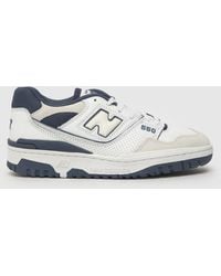 New Balance - 550 Trainers In White & Blue - Lyst