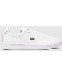 Lacoste - Carnaby Pro Trainers In White & Pink - Lyst