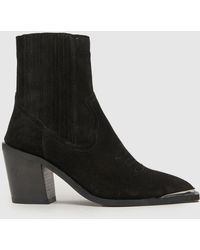 schuh - Anand Suede Western Boots - Lyst