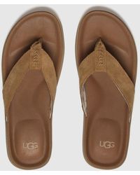 ugg tan brookside slide sandals