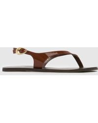 schuh - Townsend Leather Toe Post Sandals - Lyst