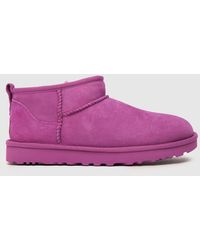 UGG - Classic Ultra Mini Boots In Mangosteen - Lyst