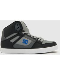 Dc - Pure High-top Wc Trainers In Black & Grey - Lyst