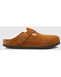 Birkenstock - Boston Shearling Sandals In - Lyst
