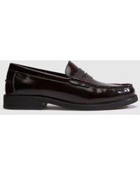 schuh - Remi Leather Penny Loafer Shoes - Lyst