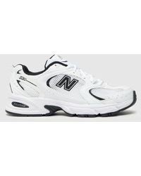 New Balance - Black & Silver 530 Trainers - Lyst