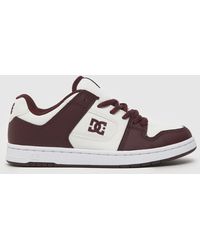 Dc - Manteca 4 Sn Trainers In White & Burgundy - Lyst