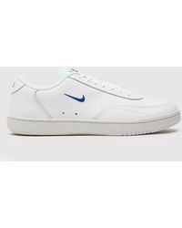 Nike - Court Vintage Trainers In White & Blue - Lyst