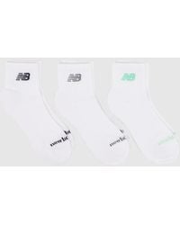 New Balance - Metallic Ankle Socks 3Pk - Lyst