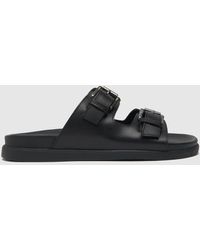 Schuh - Sami Leather Footbed Sandals In - Lyst