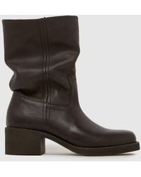 schuh - Dakota Slouch Leather Boots - Lyst