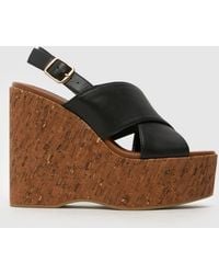 schuh - Valentina Cork Wedge Sandals - Lyst