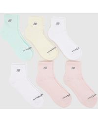 New Balance - Pastel Patch Ankle Socks 6Pk - Lyst