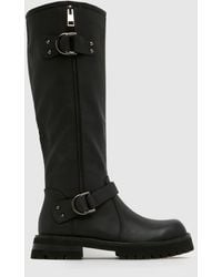 SIMMI - Dexter Biker Knee High Boots - Lyst