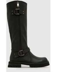SIMMI - Dexter Biker Knee High Boots - Lyst