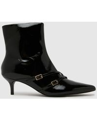 schuh - Beckett Buckle Kitten Boots - Lyst