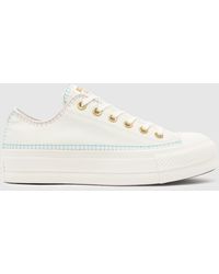 Converse - All Star Lift Ox Craft Stitch Trainers In - Lyst
