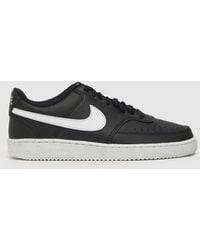 Nike - Court Vision Trainers In Black & White - Lyst