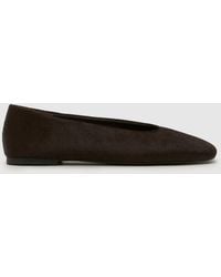 schuh - Lilah Hair-On Leather Ballet Flats - Lyst