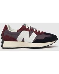 New Balance - 327 Trainers In White & Purple - Lyst