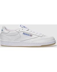 Reebok - Club C 85 Trainers In White & Navy - Lyst