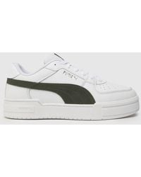 PUMA - Ca Pro Suede Trainers In White & Green - Lyst