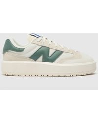 New Balance - Ct302 Trainers In White & Green - Lyst