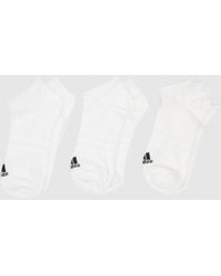 adidas - White & Black Ankle Sock 3 Pack - Lyst