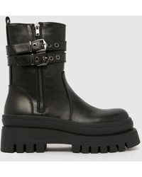 SIMMI - Riyad Chunky Buckle Boots - Lyst