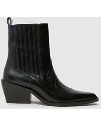 schuh - Brennan Leather Box Western Boots - Lyst