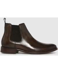 Schuh Damien Leather Chelsea Boots - Brown
