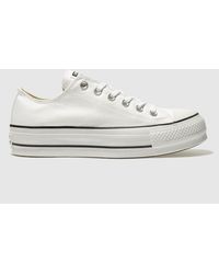 converse white platform sneakers