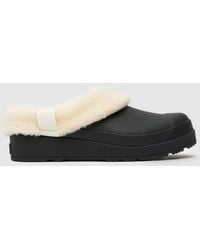 HUNTER - Play Sherpa Clog Flat Shoes In - Lyst