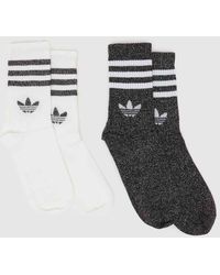adidas - Glitter Crew Sock 2Pk - Lyst