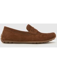 schuh - Rust Suede Driver Shoes - Lyst