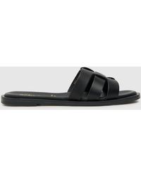 Schuh - Tierney Leather Slider Sandals In - Lyst