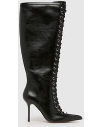 schuh - Domino Laced Stiletto Heel Boots - Lyst