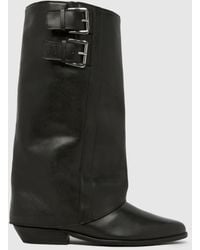 schuh - Dawn Leather Skirt Boots - Lyst