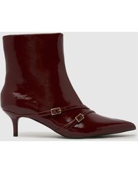 schuh - Beckett Buckle Kitten Boots - Lyst