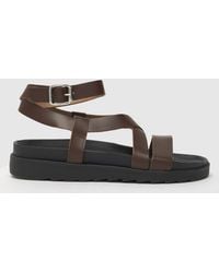 Schuh - Taylor Cross Strap Footbed Sandals - Lyst