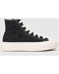 Converse - All Star Lift Hi Flower Play Trainers In - Lyst
