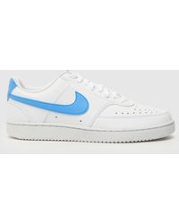 Nike - Court Vision Low Better Trainers In White & Blue - Lyst
