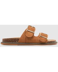 schuh - Tamika Buckle Footbed Sandals - Lyst