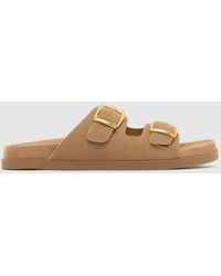 schuh - Trish Buckle Footbed Sandals - Lyst