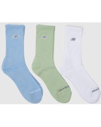 New Balance - Mid Calf Logo 3Pk - Lyst