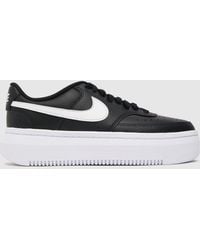 Nike - Court Vision Alta Trainers In Black & White - Lyst