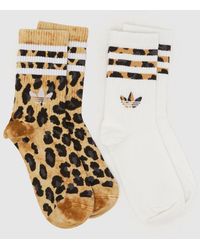 adidas - Leopard Crew Sock 2Pk - Lyst